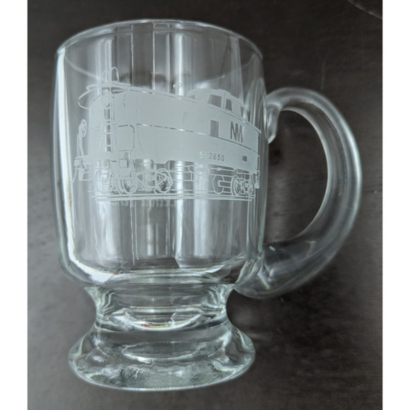 Vintage NS Norfolk Southern Detroit Terminal Glass Mug Railroadiana - Picture 4 of 7
